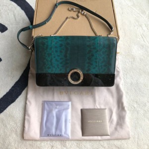  Bulgari bvlgari bolso de hombro peque?o verde esmeralda