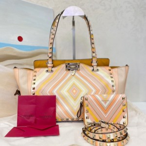  Valentino rockstud bolso de hombro peque?o y multicolor