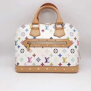 Sra. Louis Vuitton bolso de hombro bolso de Concha blanca tricolor