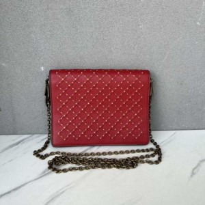 Bolsa de hombro de la Sra. baodie, bolsa de mujer remachada Roja de baodie