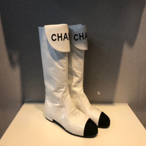 Botas de la Sra. Chanel botas blancas