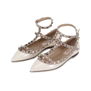 Zapatos planos de la Sra. Valentino talla 40 Milk White 376l62