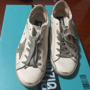 Zapatos casuales de la Sra. Ganso dorado 37 de plata