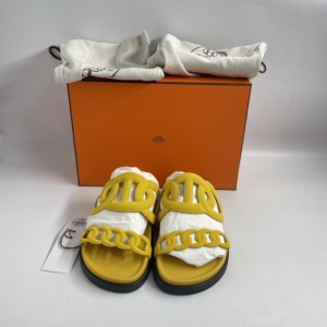  zapatos planos de la Sra. Hermes China (chn)  38 amarillo