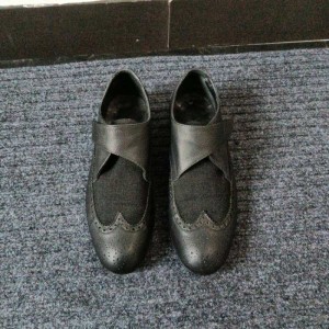 Aprio Armani zapatos de cuero para hombres Armani genuina pegatina mágica zapatos de cuero para hombres