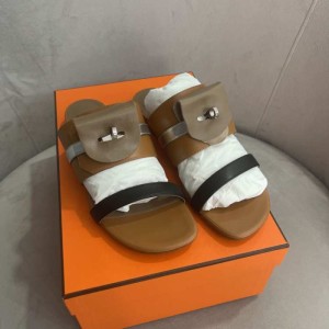  sandalias de la Sra. Hermes  zapatillas China  37 Brown