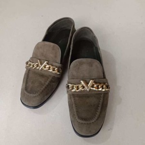 Zapatos de cuero de la Sra. Louis Vuitton zapatos de cuero de mujer Louis Vuitton genuinos