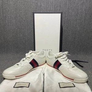 Zapatos casuales para hombres Gucci Gucci zapatillas de cuero de vaca impresas en blanco Gucci