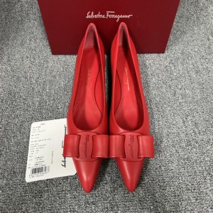 Sra. Ferragamo zapatos planos Sra. viva Ballet zapatos planos rojos