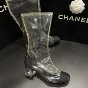 Botas de mujer Chanel Chanel  Chanel botas transparentes de PVC 36 yardas