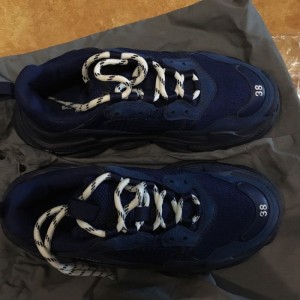 Zapatillas deportivas de la Sra. balenciaga zapatillas de papá azul de cristal talla 38