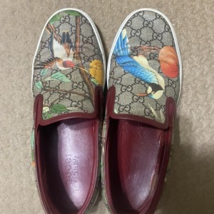 Zapatos casuales para hombres guchi flores y pájaros