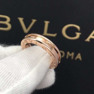 Bulgari Rose Gold single Ring 51 Ring Spring series Women s Ring