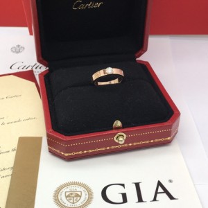 Anillo de Lady Cartier  anillo Cartier Rose Gold 25 puntos anillo de diamantes 50 anillo de diamantes