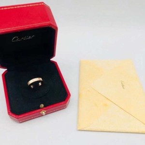 Cartier 18k Rose Gold estrecha edición anillo número 52