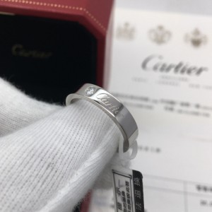 Anillo Cartier  anillo Cartier pt950 versión platino anillo 53 de diamante único