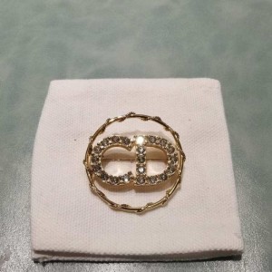 Dior broche letra logotipo broche redondo