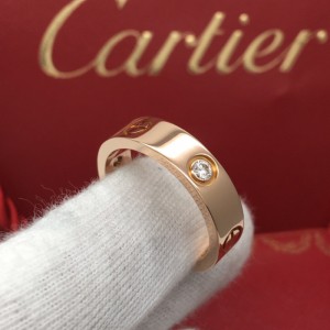 Cartier Men s Rose Gold Broad Edition 3 Diamond Ring No. 59 men s Ring