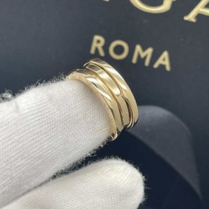 Anillo de Bulgari  anillo bvlgari Bulgari 18k anillo de resorte dorado 52 anillo de Bulgari de tres anillos