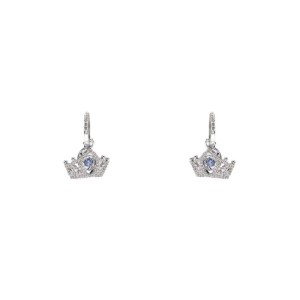 Pendientes de corazón palpitantes de la Corona para los oídos de la Sra. Swarovski