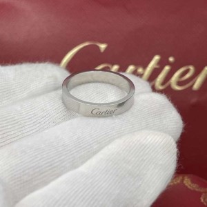 Cartier pt950 firma de platino anillo de versión ancha 60 tama?o nacional 20