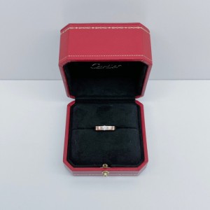 カルティエレディースリング指輪ローズゴールドLoveダイヤリング0.24 ct Dカラー51ヤード