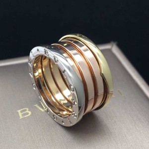 Anillo de Bulgari  anillo bvlgari Bulgari anillo de cuatro anillos de oro tricolor versión ancha del anillo masculino