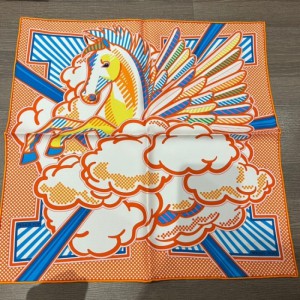  Hermes Orange pop Pegasus 45 * 45 pa?uelos cuadrados