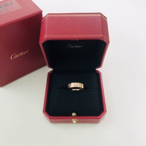 Anillo Cartier  anillo love serie edición ancha anillo de oro rosa 56