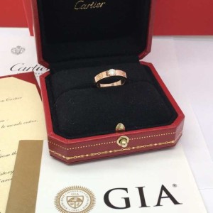 Anillo Cartier  anillo Cartier Rose Gold 25 puntos anillo de diamantes 50 anillo femenino