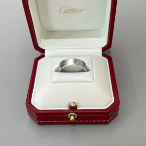 Anillo Cartier  anillo love serie 18k edición ancha de platino sin anillo de diamante