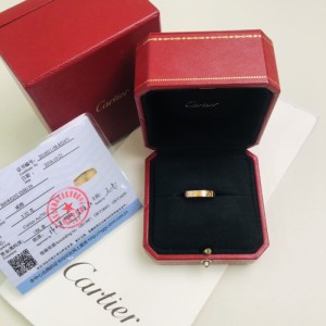 Anillo Cartier  anillo love serie edición estrecha anillo de oro rosa 52