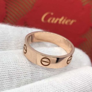 Anillo Cartier Rose Gold edición ancha 61 nuevo grabado anillo Cartier anillo masculino