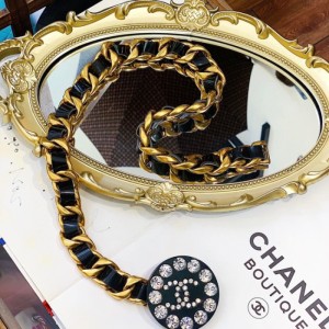 シャネルレディースベルトウエストチェーンChanel 95年ラインストーンアクリルウエストチェーン