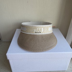 Sombrero de la Sra. Dior bordado sombrero de sombra dorada en primavera y verano