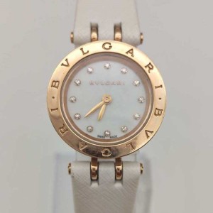 Tabla de cuarzo de la Sra. Bulgari B. Reloj de pulsera de mujer de 23 mm de cuarzo dorado rosa de 18k de la serie zero1