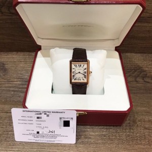 Lady Cartier quartz Performance cargo Cartier tank mediano 18k Rose Golden Room Golden Stone British Women s Watch set completo