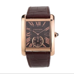 Cartier Men s Machinery Performance cargo Cartier tank Series 18k Rose Automatic Machinery men s Watch