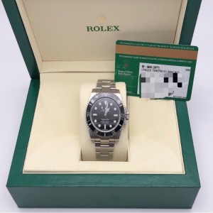 Rolex hombre rendimiento mecánico carga Rolex submarino negro sin experiencia 114060 conjunto completo