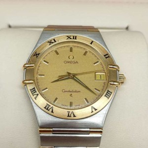 Reloj de cuarzo masculino Omega genuino serie de constelación Omega 18k reloj neutro masculino y femenino de cuarzo dorado