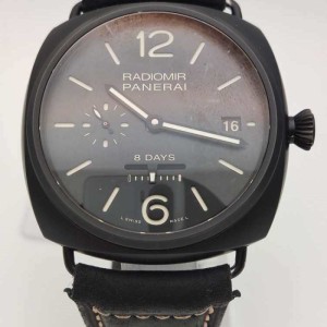 Reloj mecánico masculino panahai serie radiomir cerámica negra 45 mm reloj mecánico manual masculino