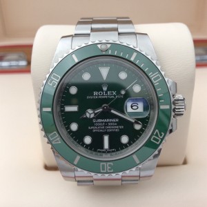 Rolex hombre reloj mecánico Rolex submarino 116610lv Green Water Ghost 40 reloj mecánico automático hombre