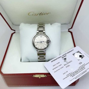 Sra. Cartier reloj mecánico globo azul