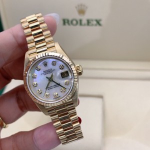 Sra. Rolex productos de rendimiento mecánico Rolex 69.178 diarios 26 medidores de diámetro oro cinturón de oro automático reloj femenino