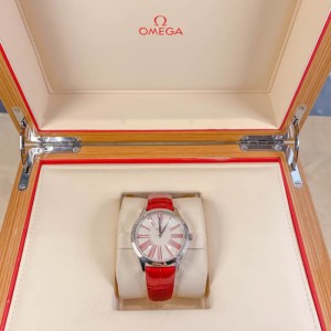 Omega Lady quartz Table Red Diamond Butterfly Series