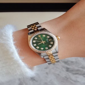 Rolex Lady Machinery Performance cargo Rolex 69173 bitácora esfera verde oliva Reloj automático femenino