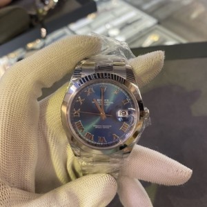 Serie de diario Rolex m126300 - 0017 reloj de pulsera para hombres de disco azul