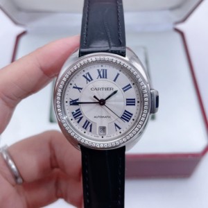 Rendimiento mecánico de la Sra. cartier, llave cartier, 35 metros de diámetro, Reloj automático de mujer con diamantes