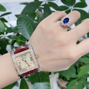 La Sra. Chopin quartz muestra la mercancía Chopin Happy Diamond British Women s Watch después de perforar el círculo exterior