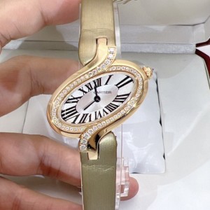 Lady Cartier quartz Performance Goods Cartier wg800013 18k Rose Gold original Diamond British Women s Watch